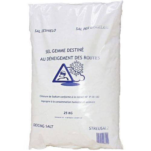 Sel de déneigement - Classe A - Sac de 25 Kg