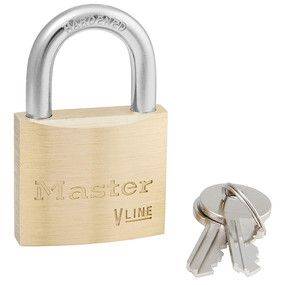 Cadenas en laiton Master Lock V-Line - Largeur 40 mm - Anse acier