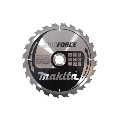 Lame Makita carbure MakForce B-32172 pour Scie circulaire pour bois - 270 x 30mm