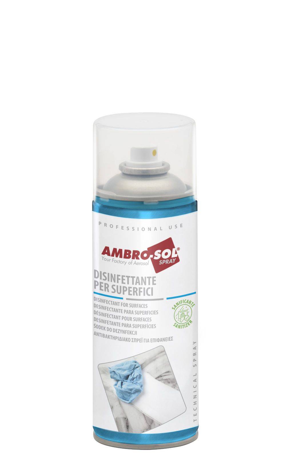 Aérosol Désinfectant de surfaces 400ml - Bactéricide - Virucide - AMBROSOL