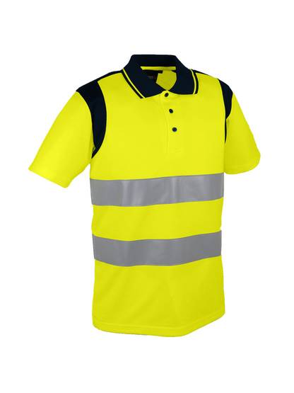 Polo à manches courtes jaune haute visibilité - 150 g/m2 - L - Singer