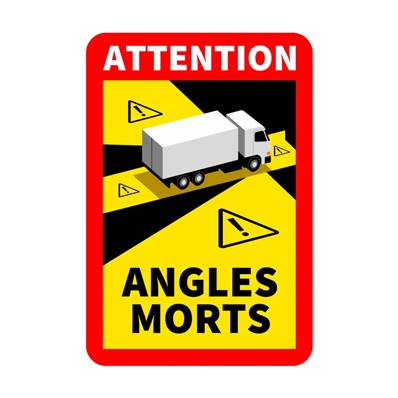 Plaque pour Poids Lourd - Pour Bâche - Angle Mort