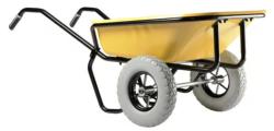 Brouette Haemmerlin Expert Twin Excellium 160 Peinte Jaune 2 Roues Increvables