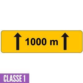 Panonceau KM2 - Pour panneau AK 700 mm - CL.1 - 1000 m - 700x200mm