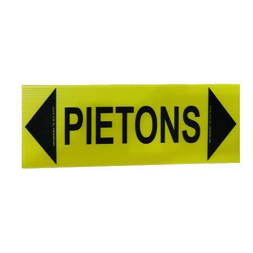 Plaque de chantier - Déviation piétons - Dimensions 400 X 150 mm