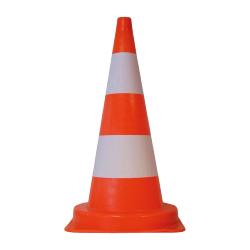 C�ne De Chantier K5a Orange 75 cm Monobloc 2 Bandes Blanches