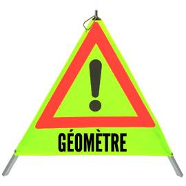 Tripode de signalisation rétro-réfléchissant jaune - AK14 - 70cm - Géomètre