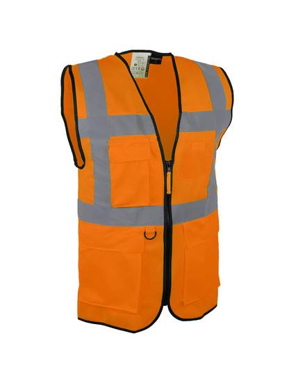 Gilet de visualisation Multi-poches - orange fluo - CL.2 - XXL - Singer