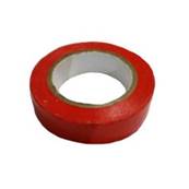 Ruban adhésif d'électricien PVC - 10m x 15mm - rouge - Lot de 10 unités