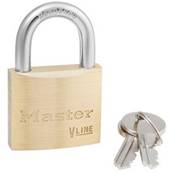 Cadenas en laiton Master Lock V-Line - Largeur 40 mm - Anse acier