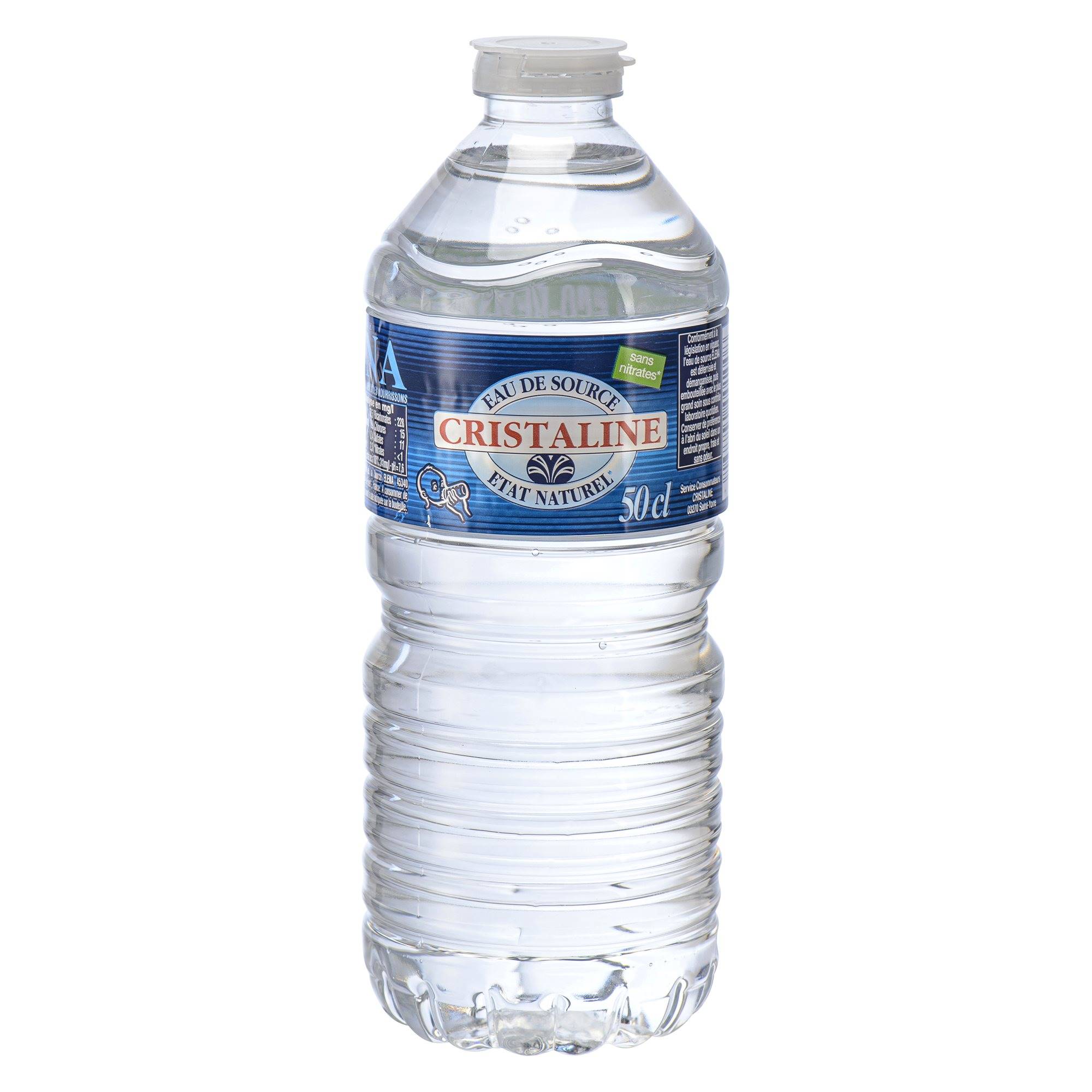 Pack d'eau Cristaline de 24 x 0,5 L