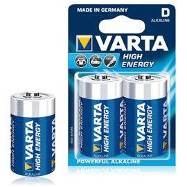 Piles alcalines Varta Long Life Power - D - LR20 - Le blister de 2