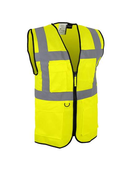 Gilet de visualisation Multi-poches - jaune fluo - CL.2 - XL - Singer