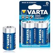 Piles alcalines Varta Long Life Power - D - LR20 - Le blister de 2